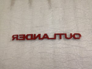 tailgate rear badge emblem mitsubishi Outlander