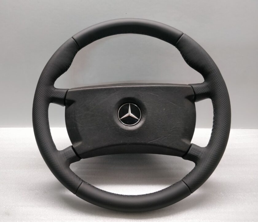 mercedes steering wheel 1264640017 R107 W124 W126 W123 SL SLC + thumb rests New Leather