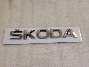 Skoda letters emblem Badge 155mm