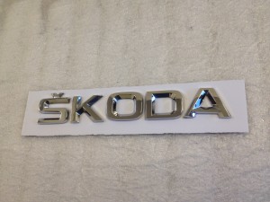 Skoda letters emblem Badge 155mm (4)