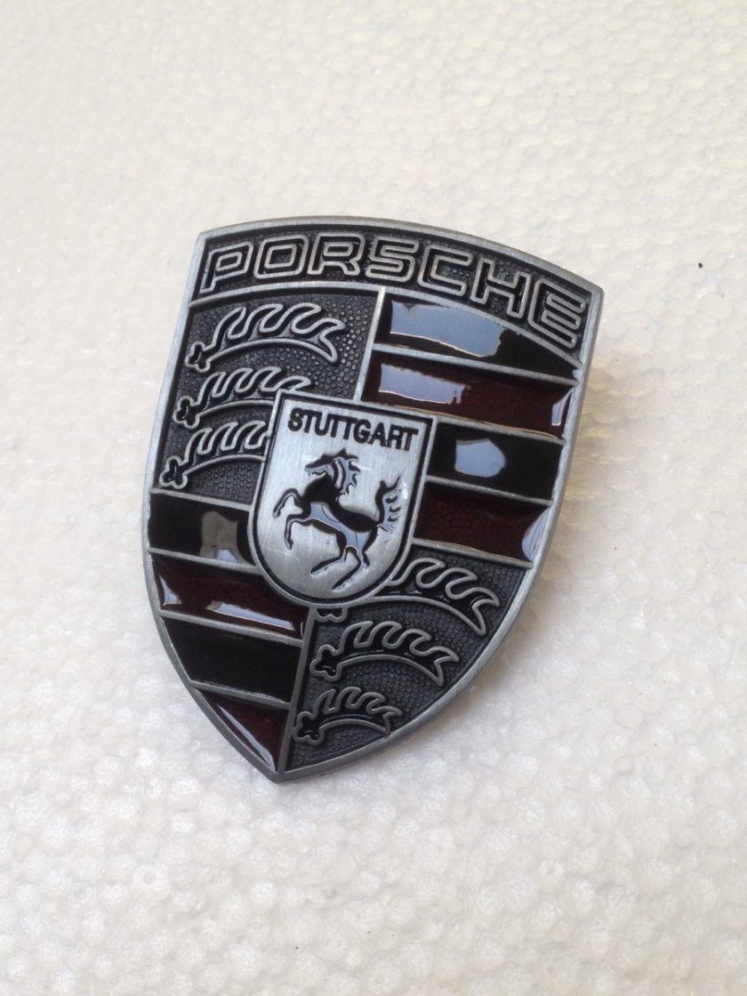 titanium bonnet badge Porsche 911 991 boxster panamera