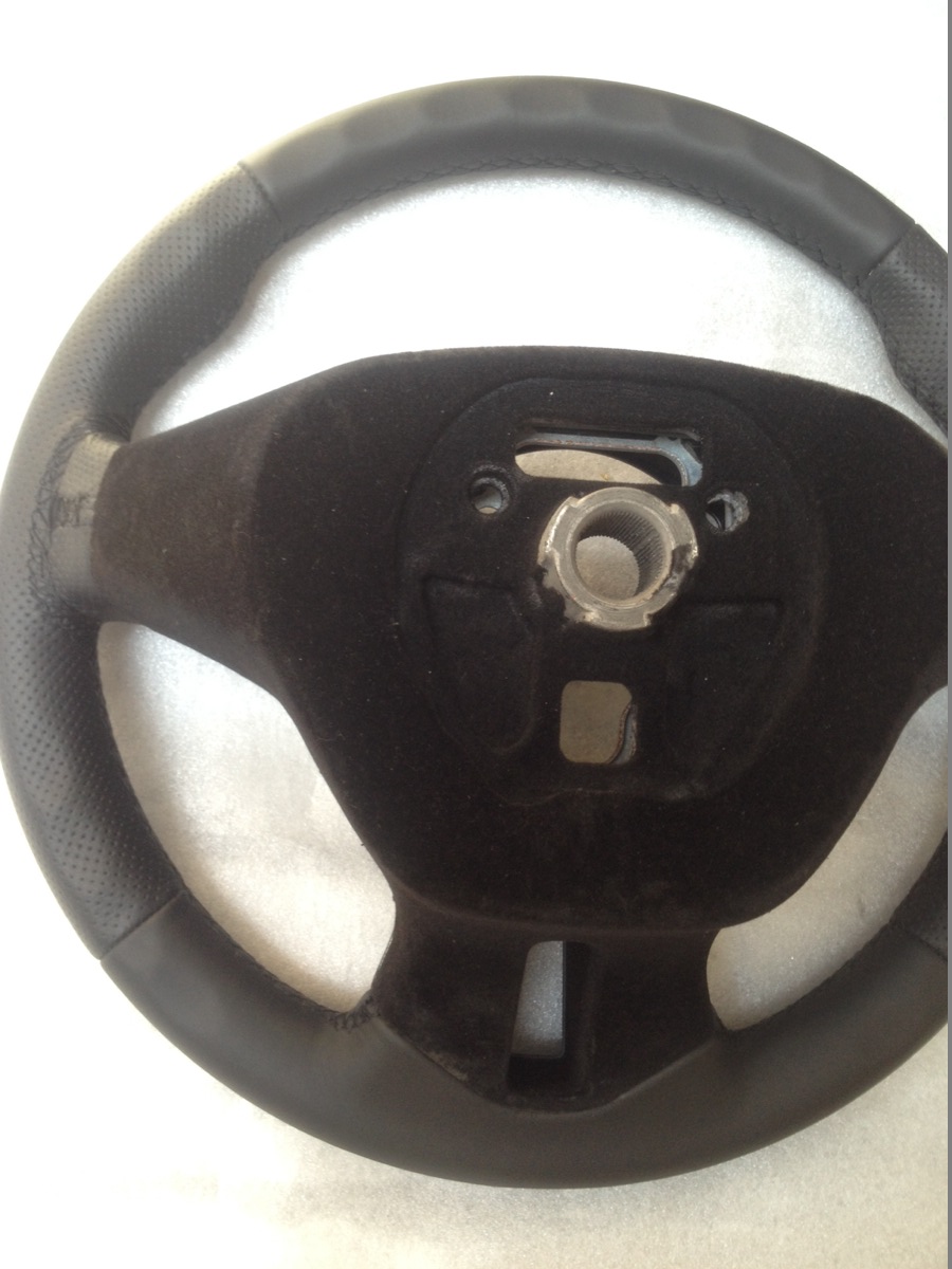 Opel Adam steering wheel black perforated leather customOpel Adam steering wheel black perforated leather custom