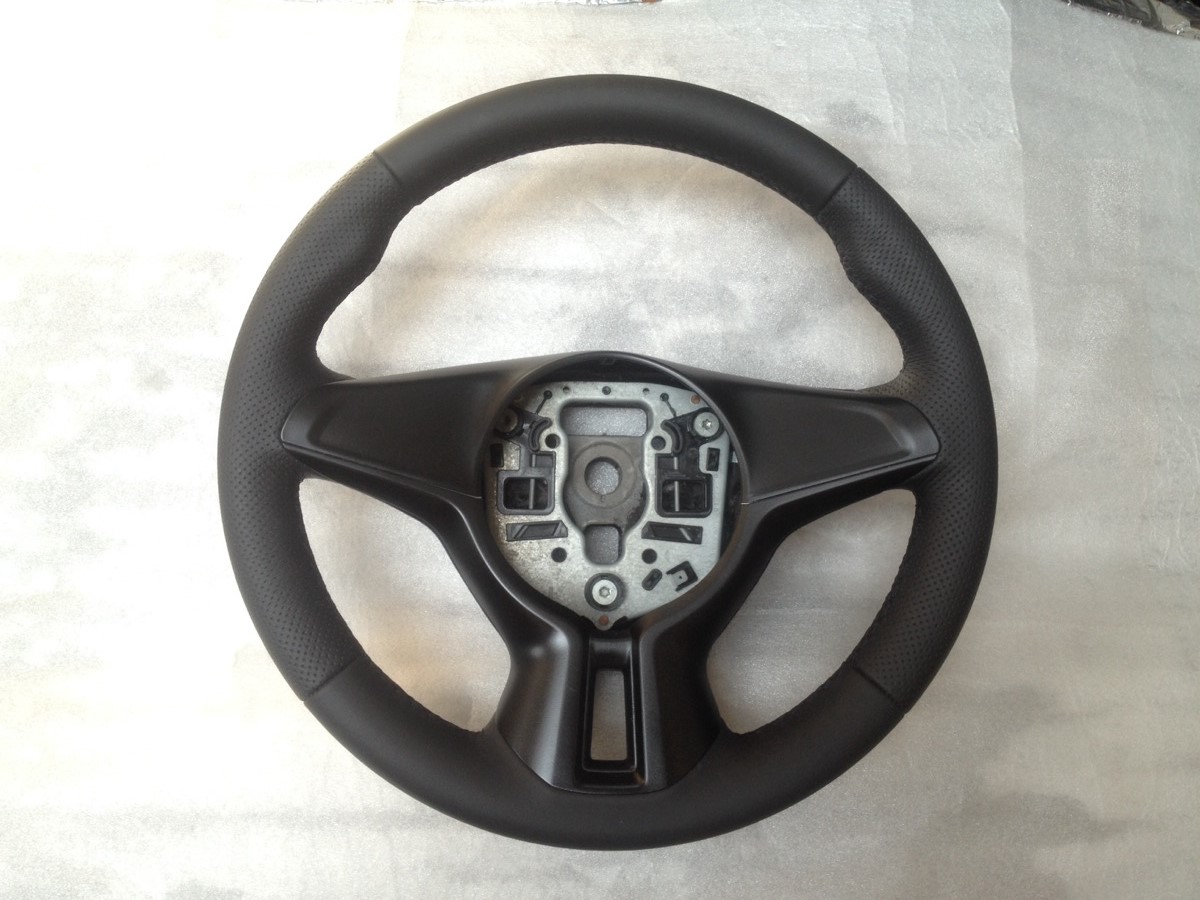 Opel Adam steering wheel black perforated leather custom