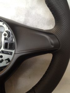 Opel Adam steering wheel black perforated leather custom