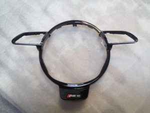 AUDI RS6 A6 steering wheel trim gloss black ring