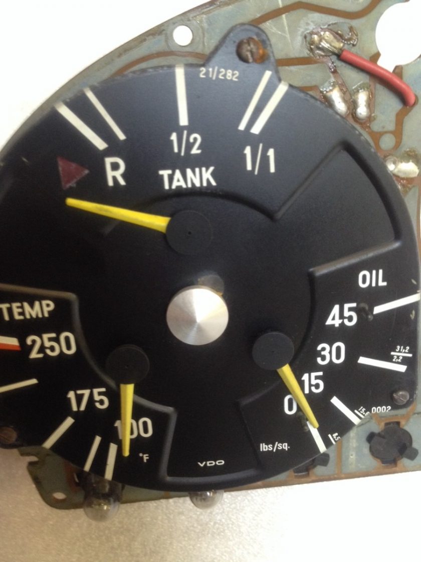mercedes 107 Sl SLC Gauge temperature oil pressure fuel gauge clock VDO 21/282