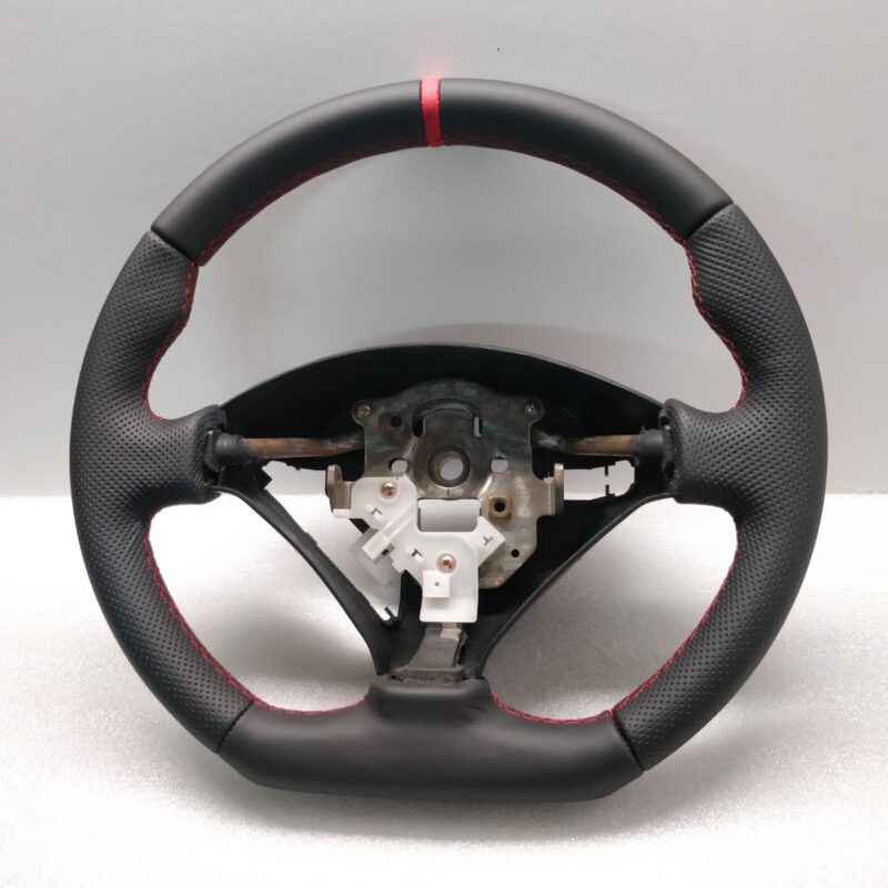 HONDA PRELUDE STEERING WHEEL FLAT BOTTOM CUSTOM RED STITCH SPORT 1997 ...