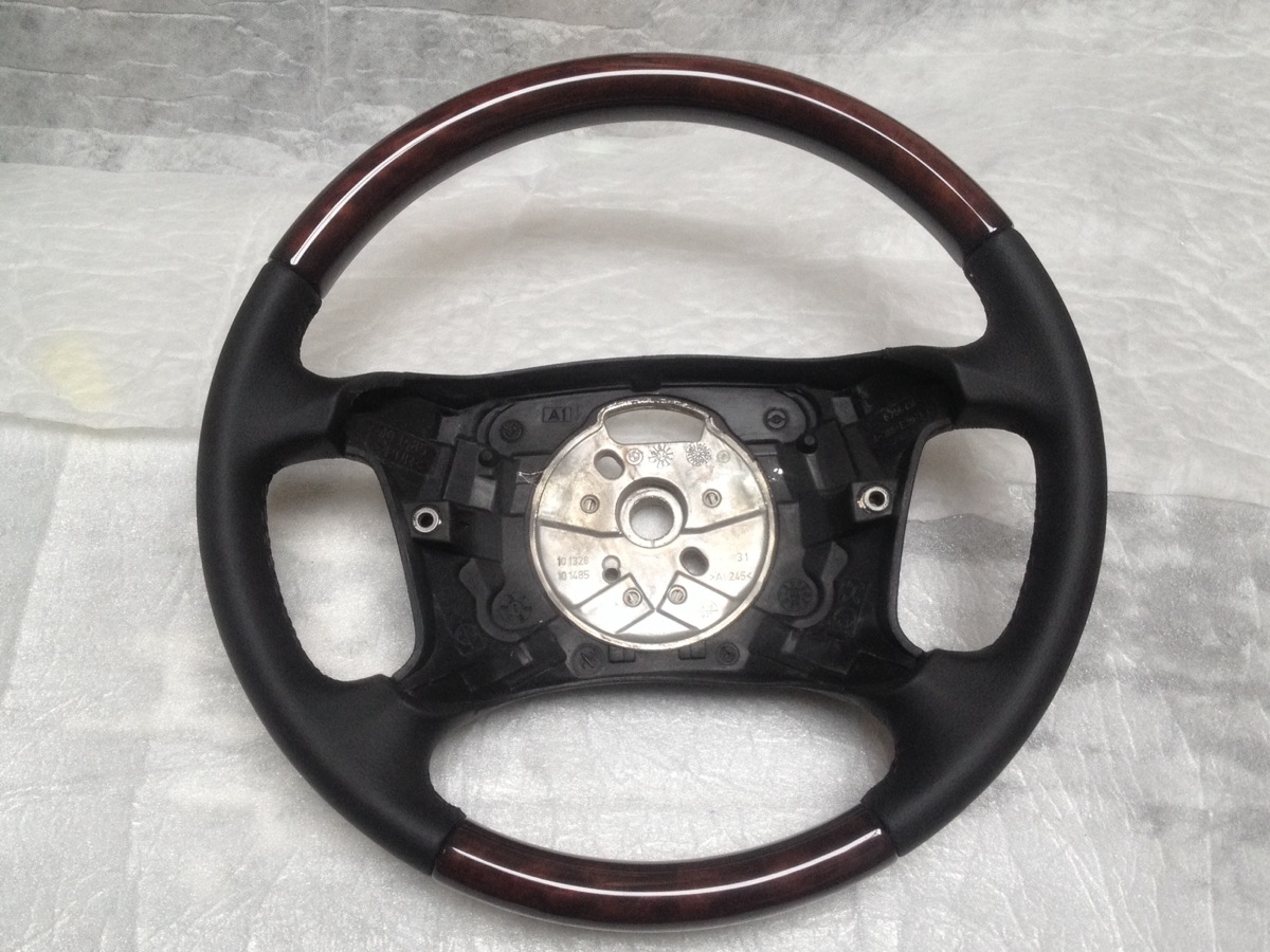 BMW e39 steering wheel individual, wood; black leather lift 03+ E38