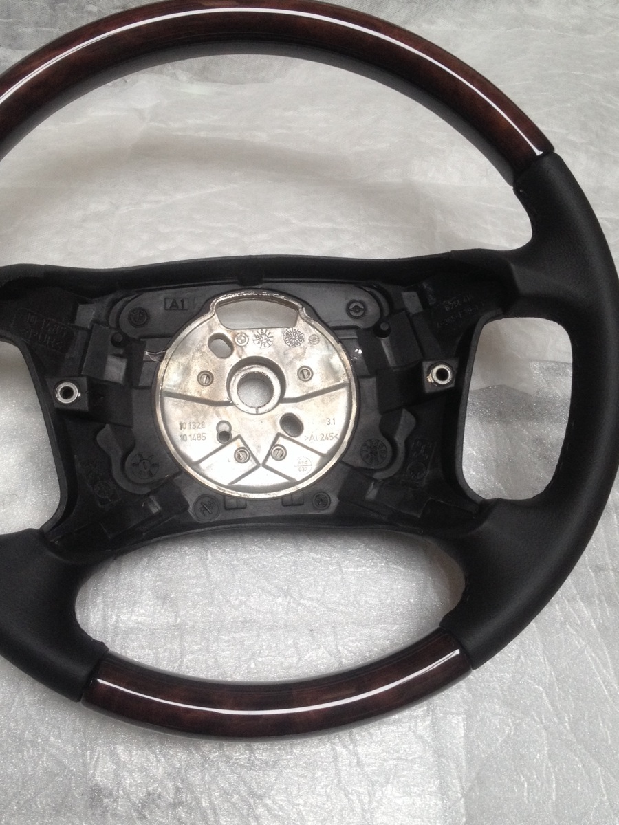 BMW e39 steering wheel individual, wood; black leather lift 03+ E38
