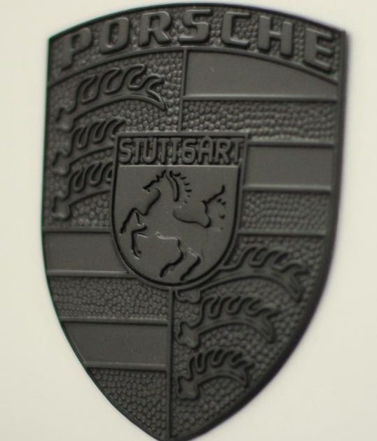 Badge emblem Black Matt 99355921100 for Porsche