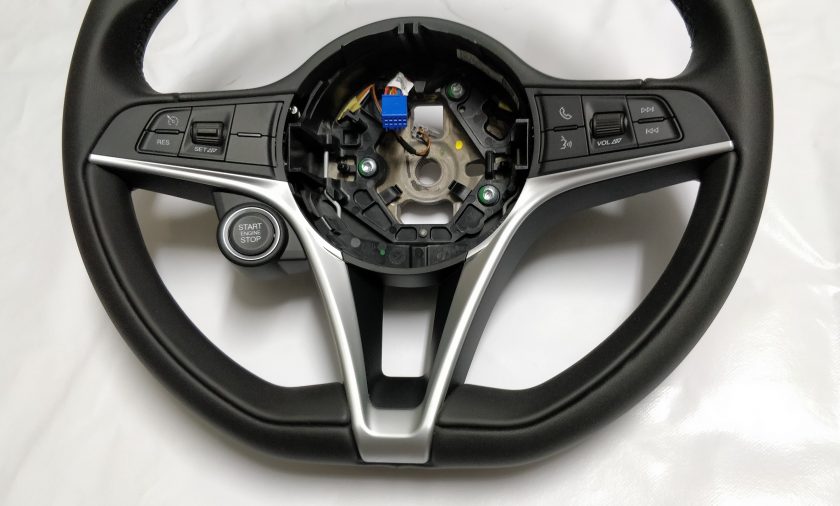 Alfa steering wheel Stelvio; Giulia Sport Flat Black leather 01561247410 new