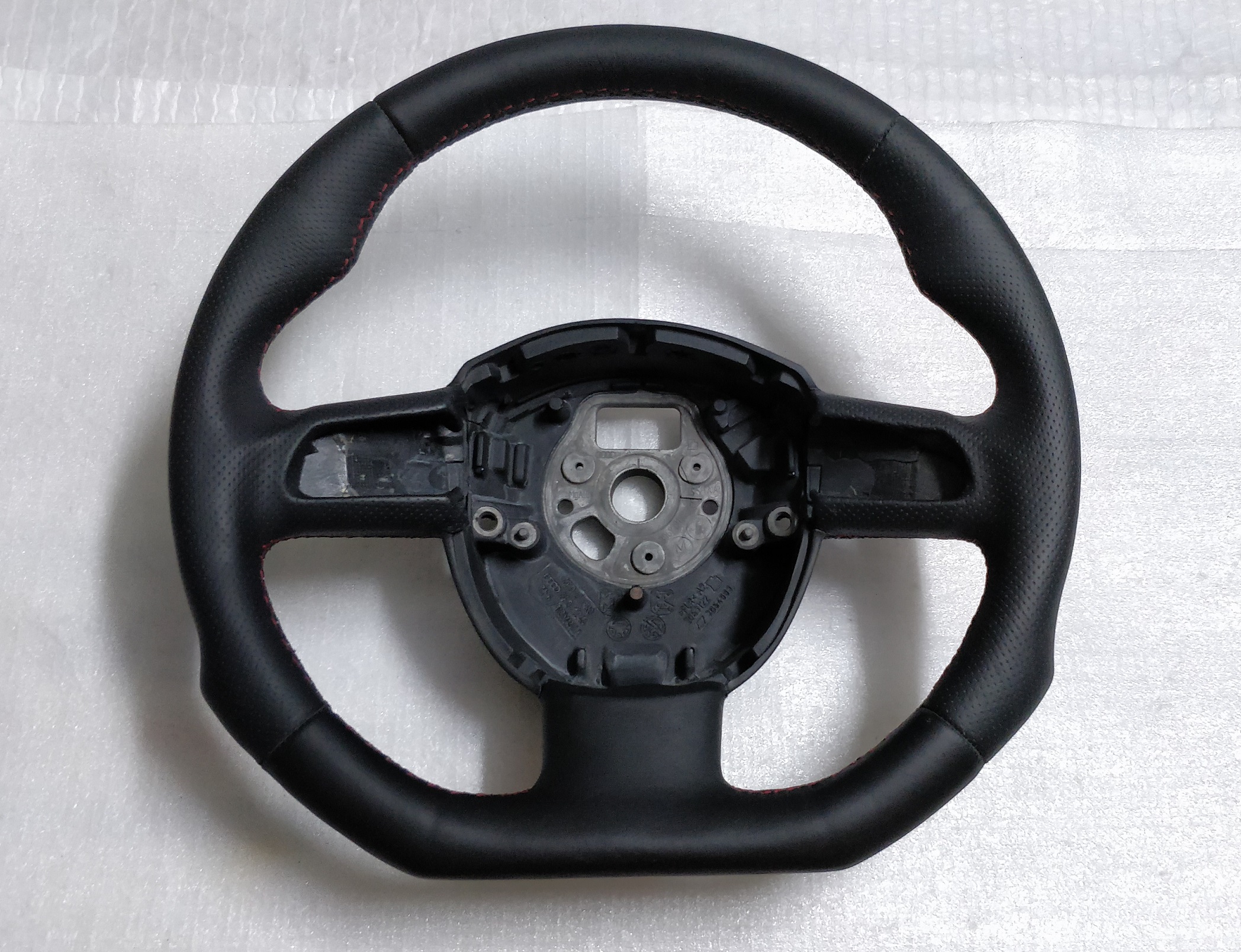 AUDI A3 8P Q5 steering wheel leather custom flat bottom 8P0419091
