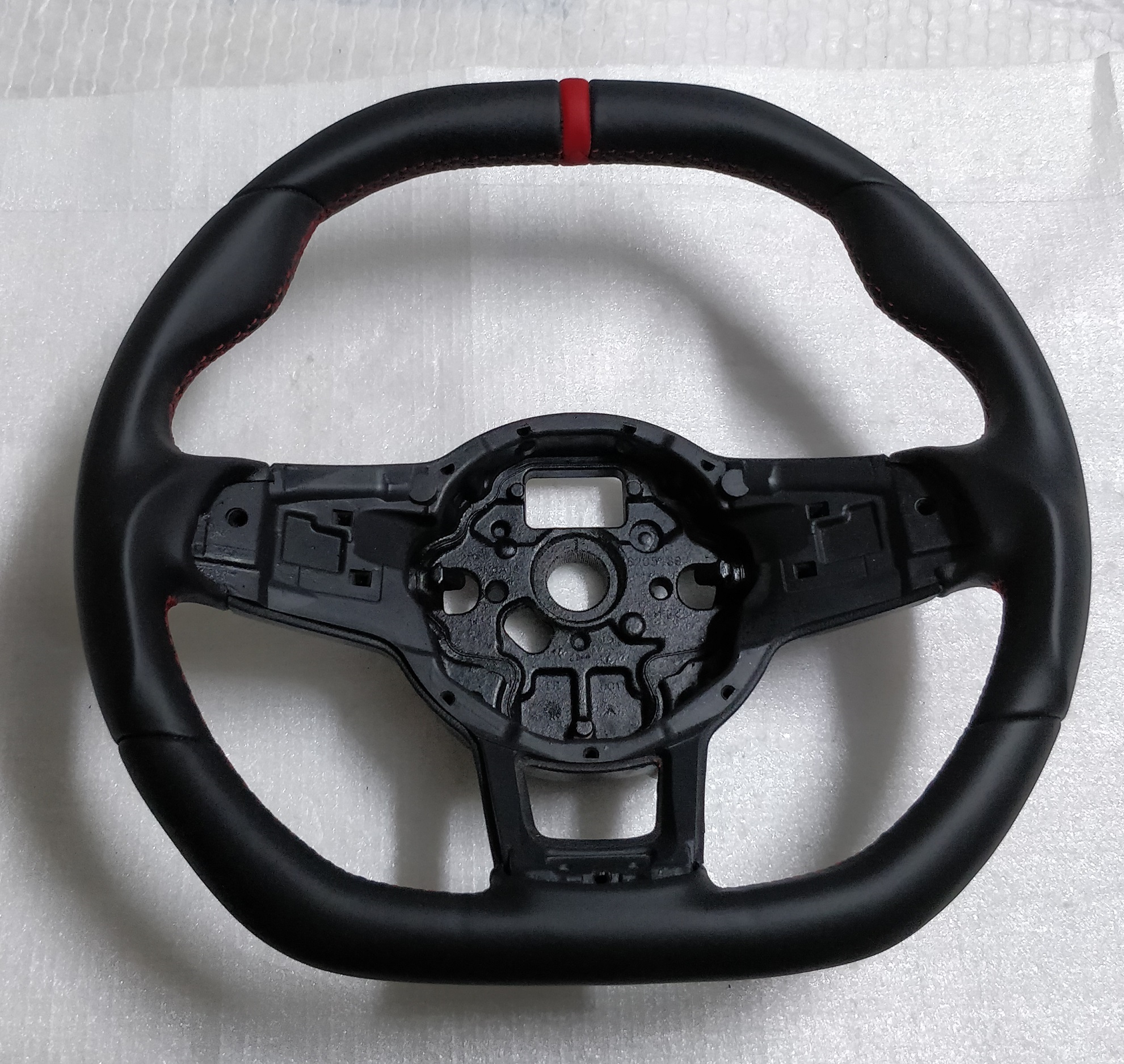steering wheel GTI golf 7 Custom Scirocco flat top bottom Transporter T6 red stitch