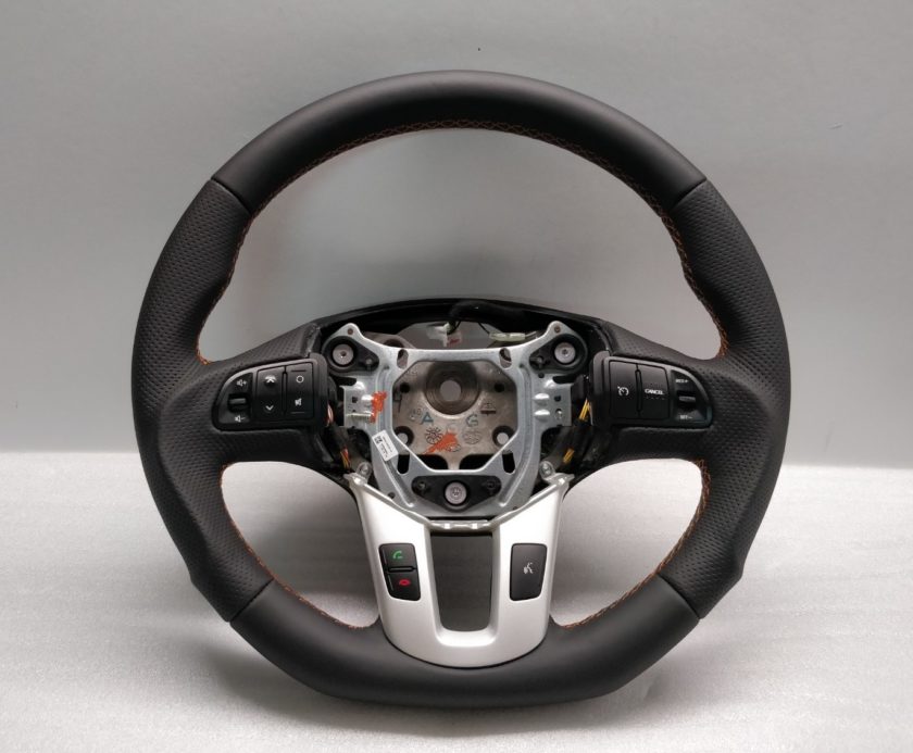 Kia Sportage steering wheel Flat Bottom Custom Orange Stitch 56110-3U751 EQ