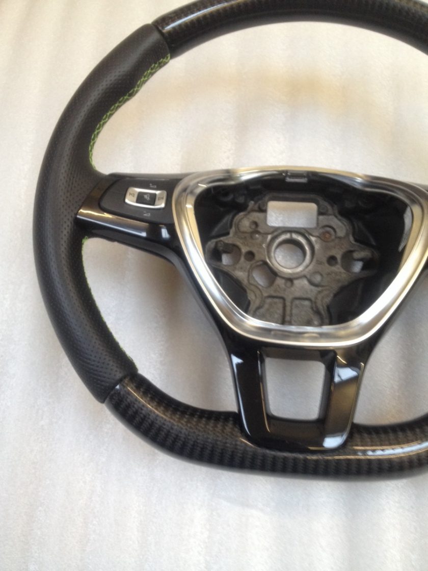 Steering wheel Golf 7 Carbon + leather custom jetta Eos Scirocco transporter T5