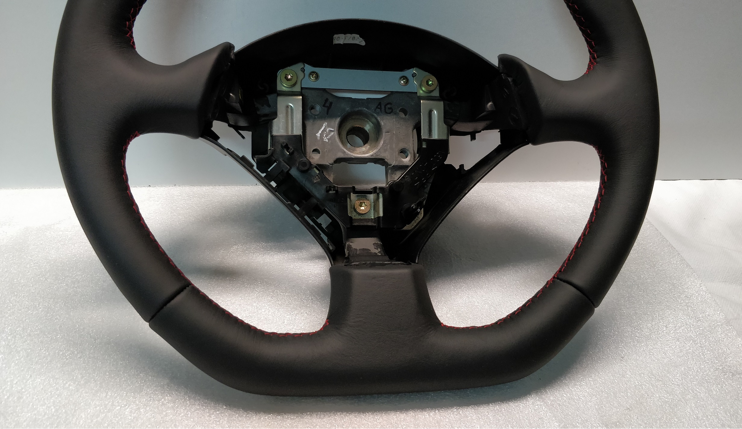 Honda Civic Type R EP3 steering wheel leather custom flat bottom red stitch