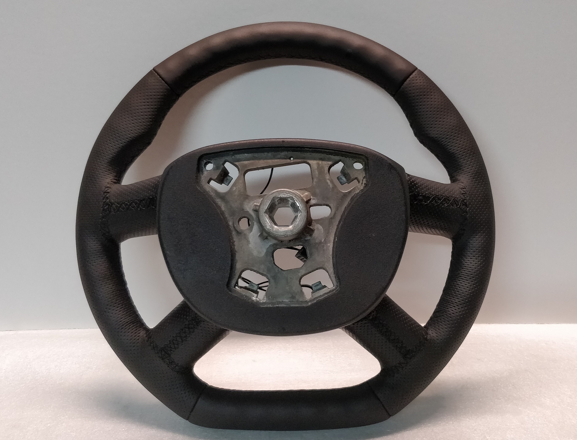 Ford Transit steering wheel Flat bottom MK7 ridged sides 6C11-3600-AAW 3051828 leather