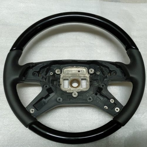 Mercedes W166 Ml Steering Wheel Wood Black Gloss Leather X166 Gle Gl 