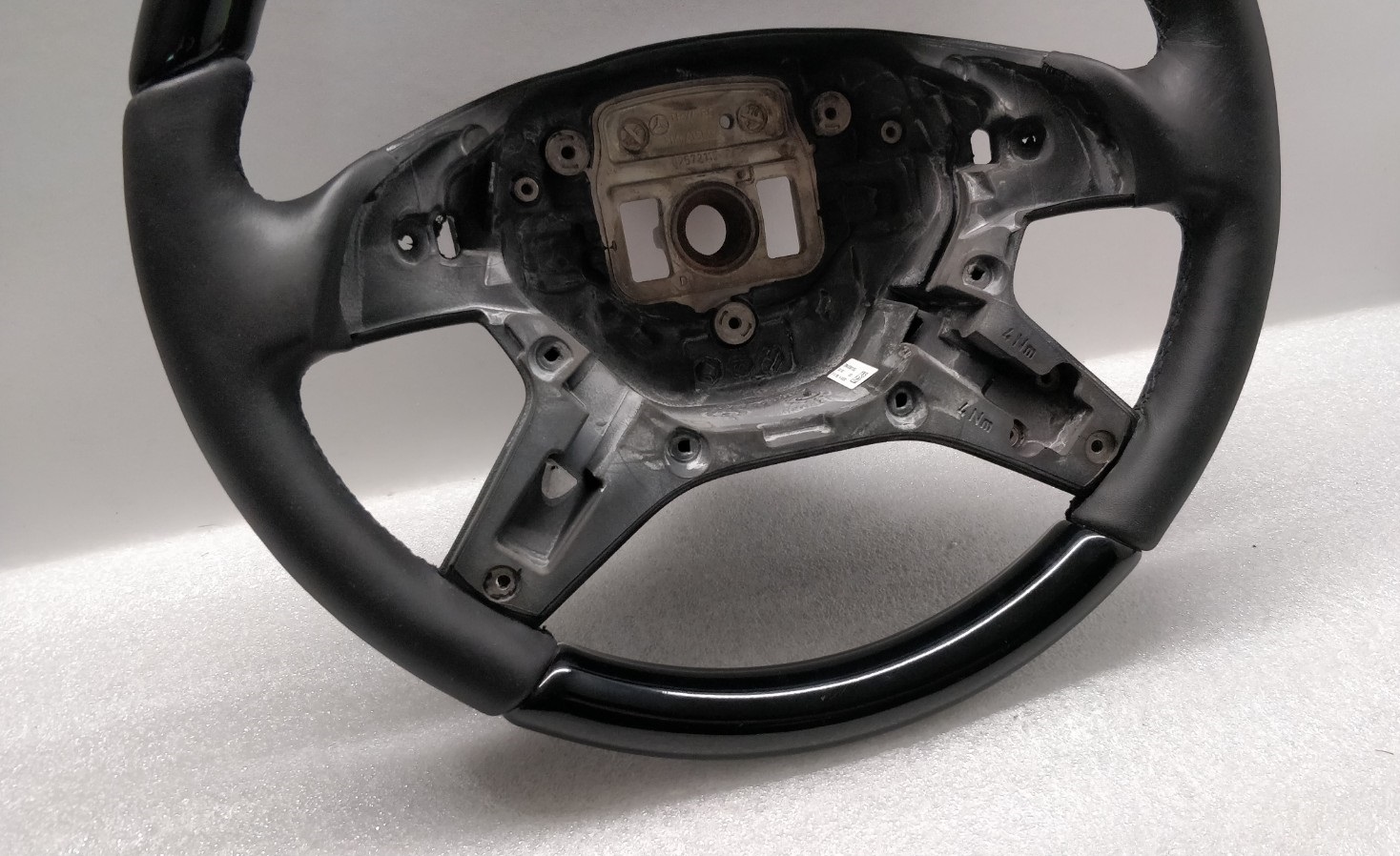 Mercedes steering wheel Black Gloss wood + leather W166 X166 GL GLE ML 1664601703 New