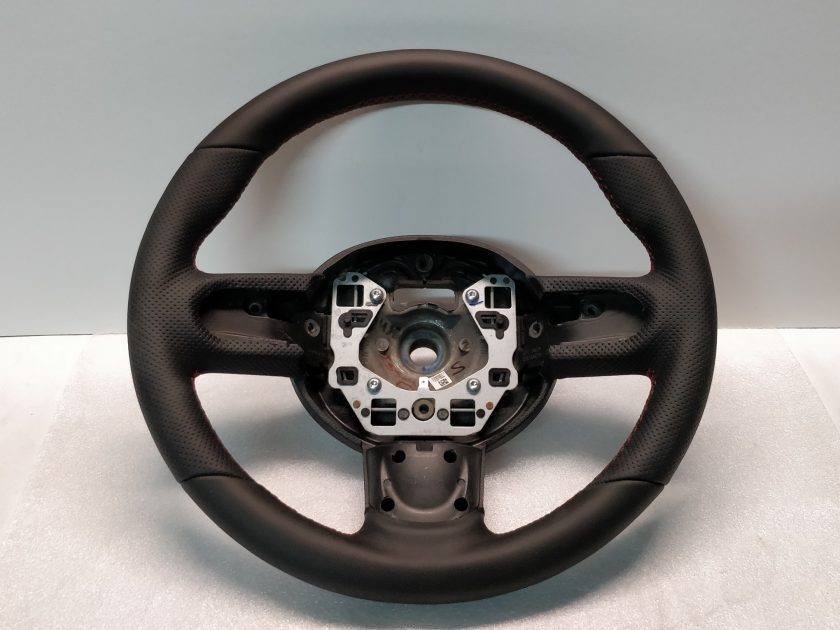 Mini Cooper leather steering wheel R55 R56 R57 2007 Red stitch 2751499 2751500