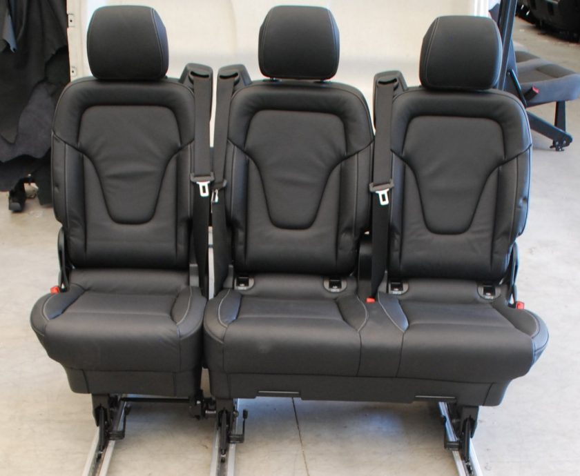 Mercedes Vito rear seats 447 V-class 2+1 leather bench