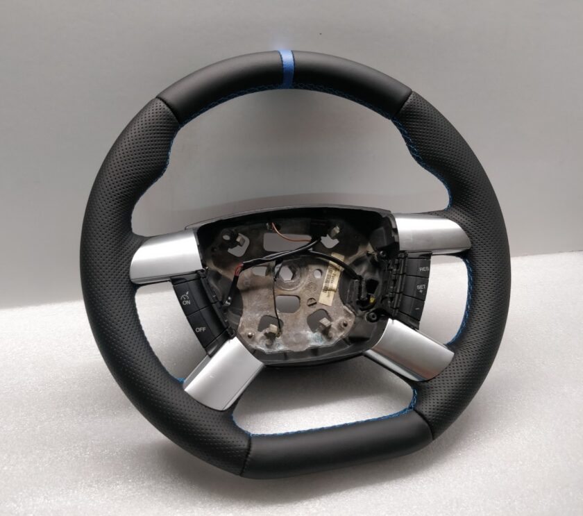 Ford Transit mk7 steering wheel flat leather cruise control blue marker