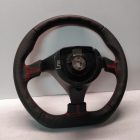 Mazda RX-7 Steering wheel custom flat bottom Red Stitch FD3S
