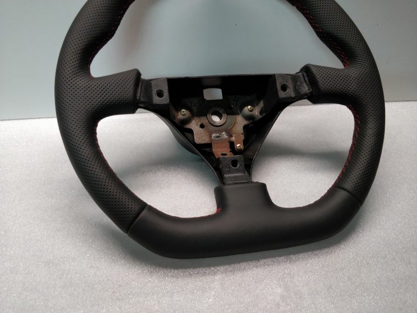 Mazda RX7 Steering wheel custom flat bottom Red Stitch FD3S