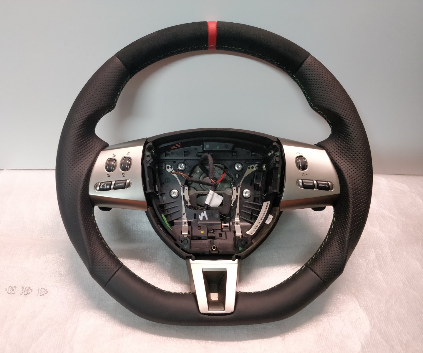 JAGUAR XF X250 STEERING WHEEL CUSTOM FLAT BOTTOM ALCANTARA 2008-2011 ...