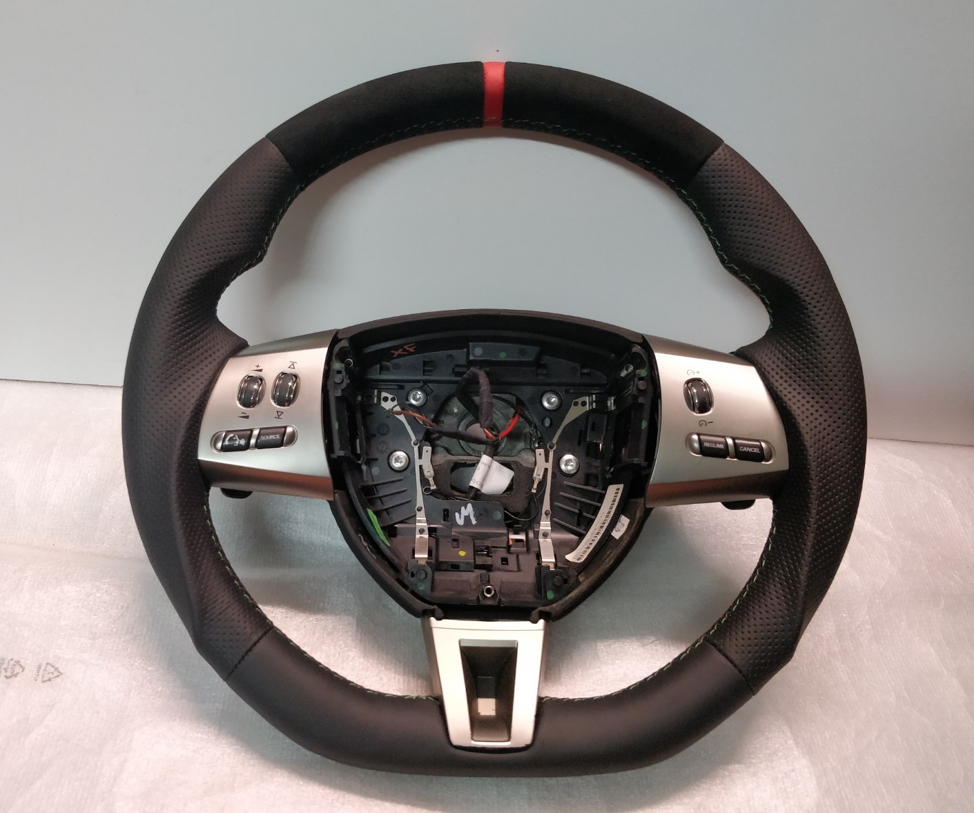 JAGUAR XF X250 STEERING WHEEL CUSTOM FLAT BOTTOM ALCANTARA 2008-2011 ...