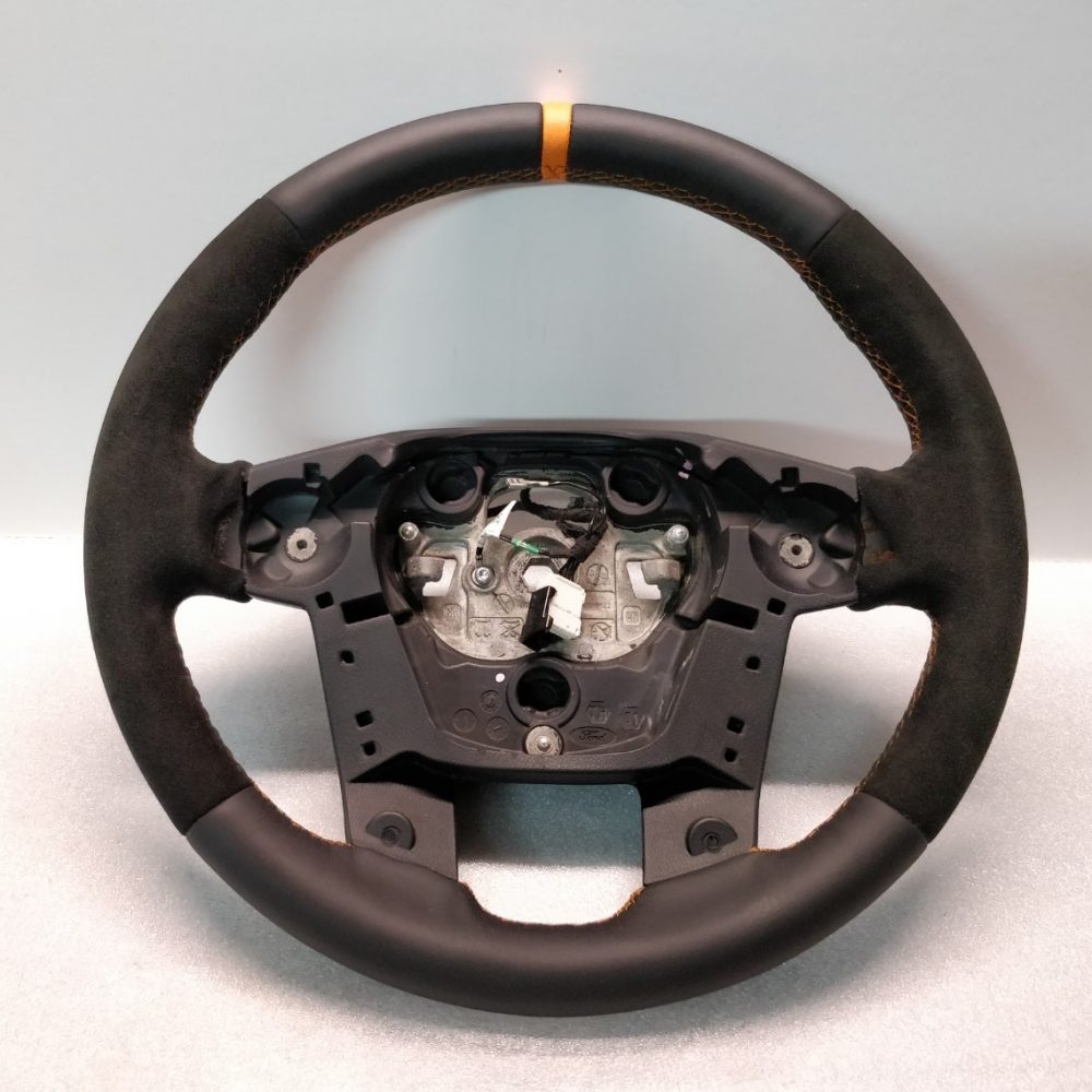 FORD RANGER Steering Wheel Alcantara + Leather Custom Orange Band 11 ...