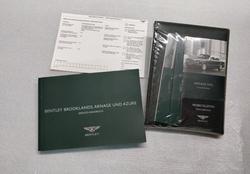 Bentley Arnage R RL Azure Handbook Manuals German Handbuch