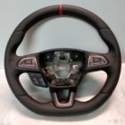 Ford Focus ST steering wheel flat +red band & stitch mk3 F1EB-3600-AC