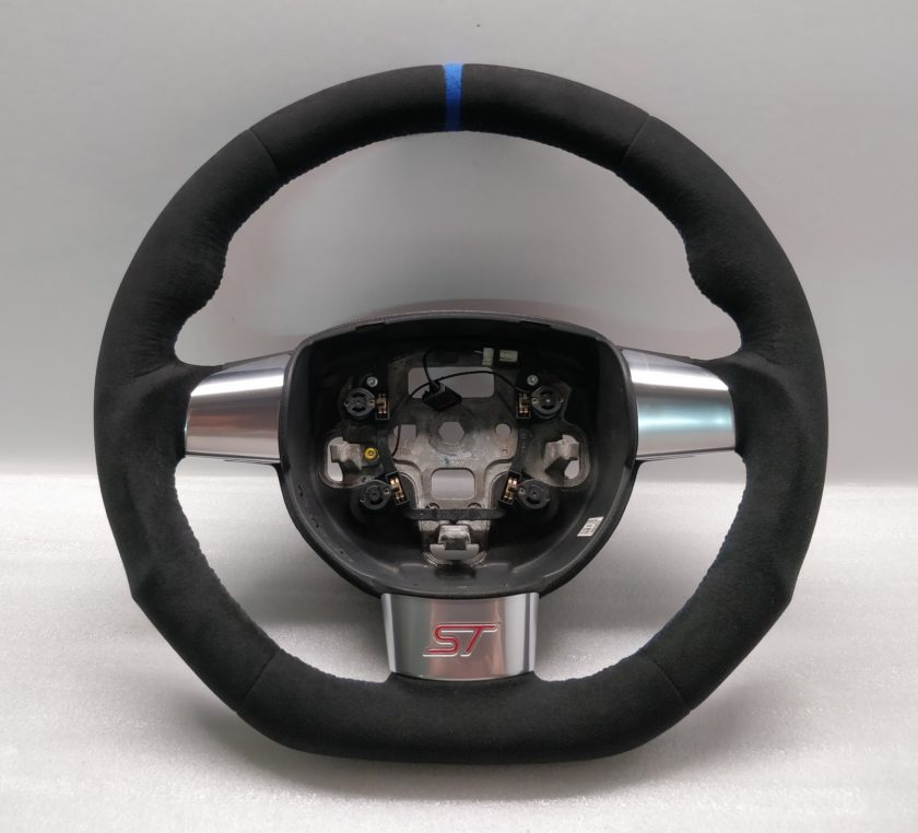 Ford Focus ST steering wheel Custom Alcantara +blue stitch 05-10 6M5Y-3600-AFW