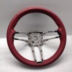 Red Leather Porsche Steering wheel 911 992 Boxster Cayman 718 Cayenne Panamera