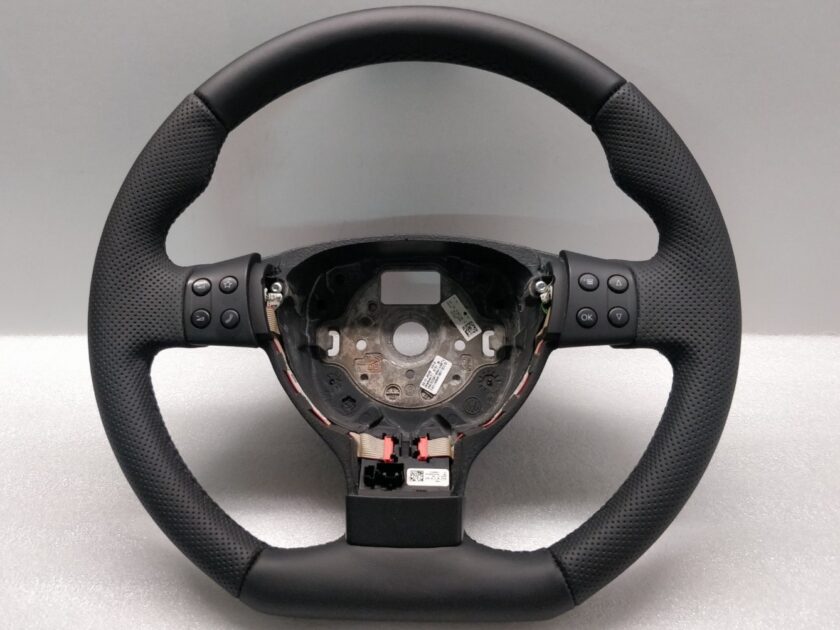 Vw GOLF 5 steering wheel Tiptronic Flat Custom Paddles New leather EOS Jetta Caddy