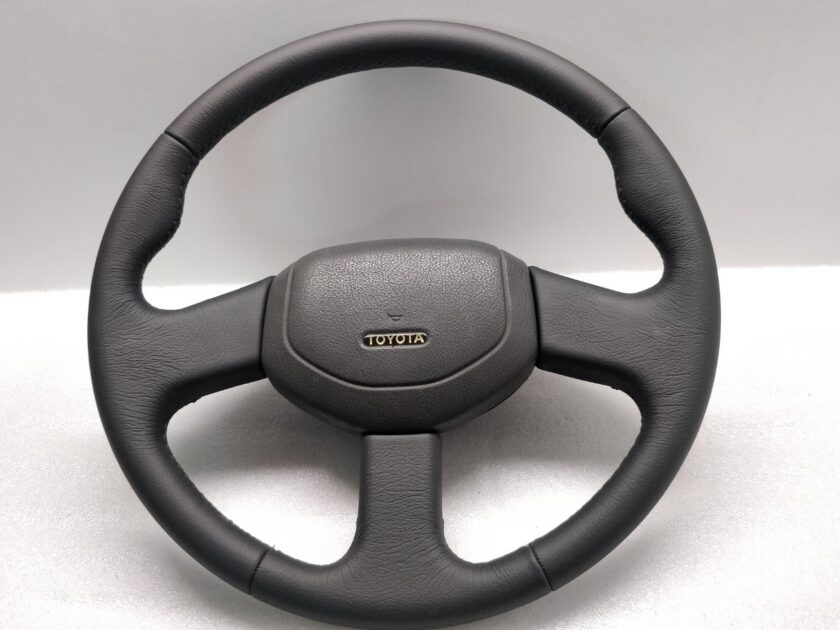 Toyota Hilux Surf Leather steering wheel Thumbs Custom anthracite 1989-1996