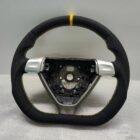 Porsche 987 997 steering wheel Alcantara Custom Flat + Yellow 997.347.804.03 997347804 03