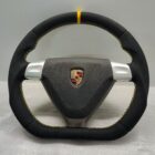 Porsche 987 997 steering wheel Alcantara Custom Flat + Yellow 997.347.804.03 997347804 03