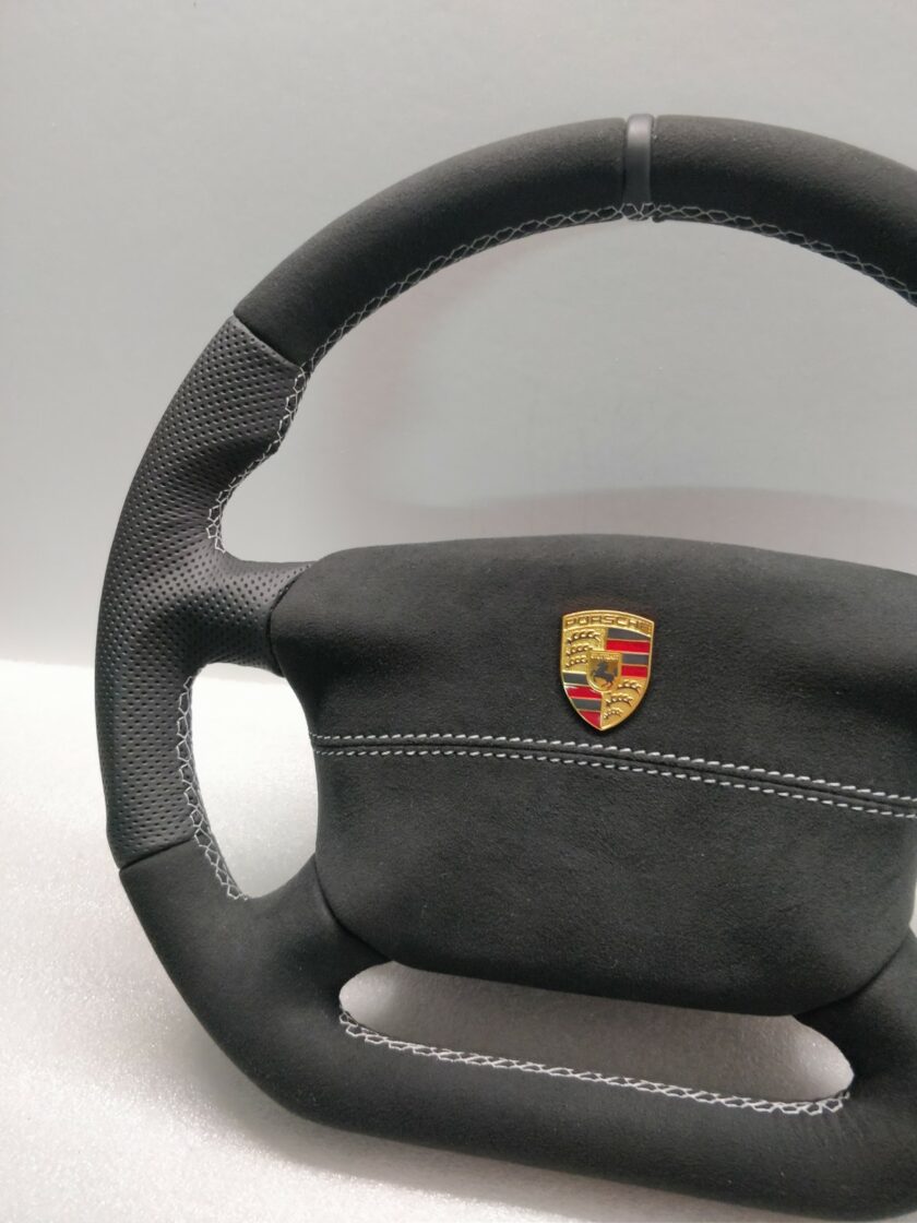 Porsche steering wheel 993347804 993 986 911 996 New leather Alcantara Flat Custom