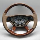 Mercedes w221 wood steering wheel S CL w216 2214603003 Brown