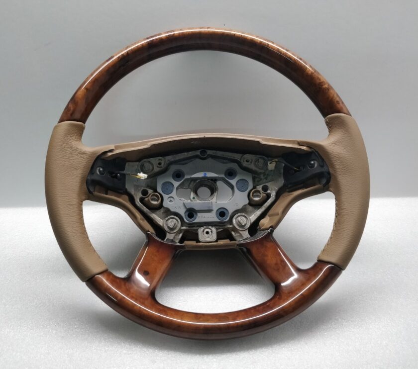 Mercedes w221 wood steering wheel S CL w216 2214603003 Brown