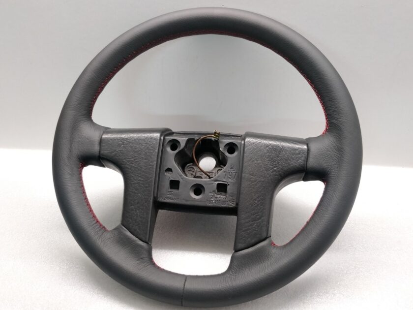 Steering wheel Corrado Golf 2 Jetta Caddy 191419091 AH New leather Red Stitch