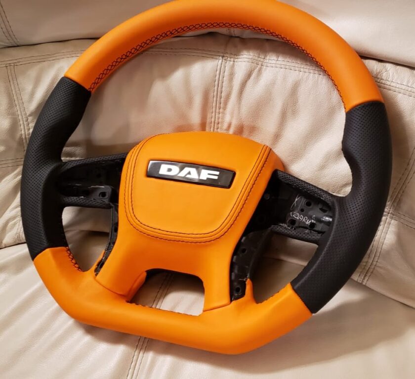 Steering Wheel DAF xf106 Custom New Leather Flat