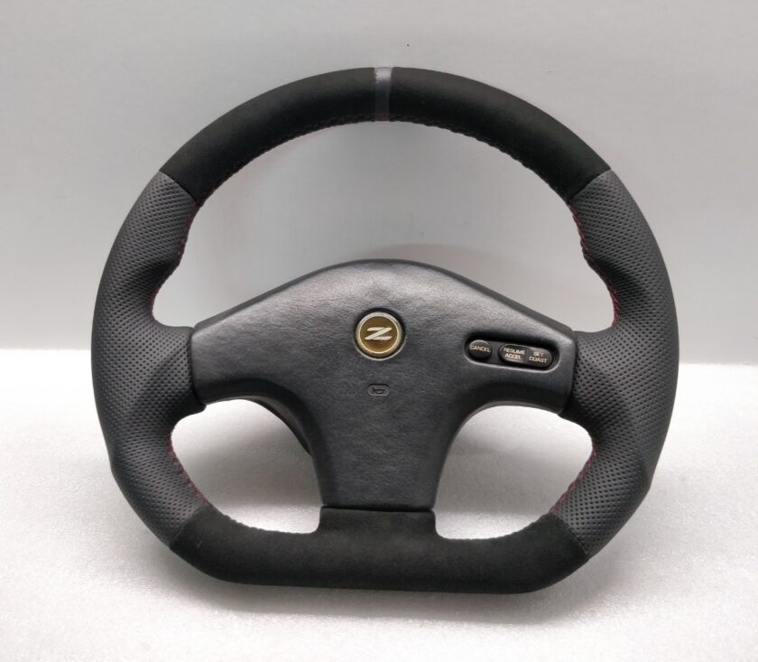 Alcantara 300ZX Z32 Red Stitch steering wheel Custom