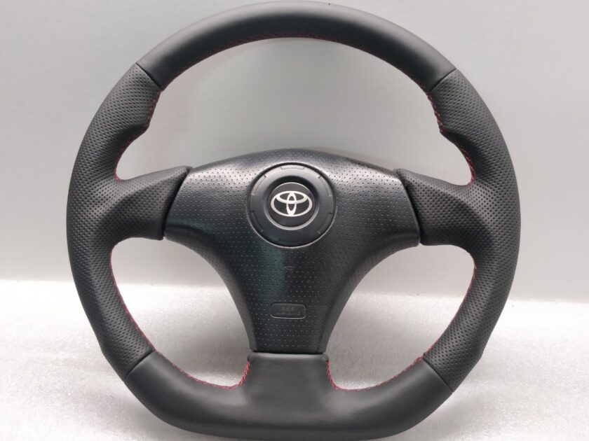 Toyota Celica mk7 Supra Steering wheel Custom Red Stitch Flat MR2 MK3