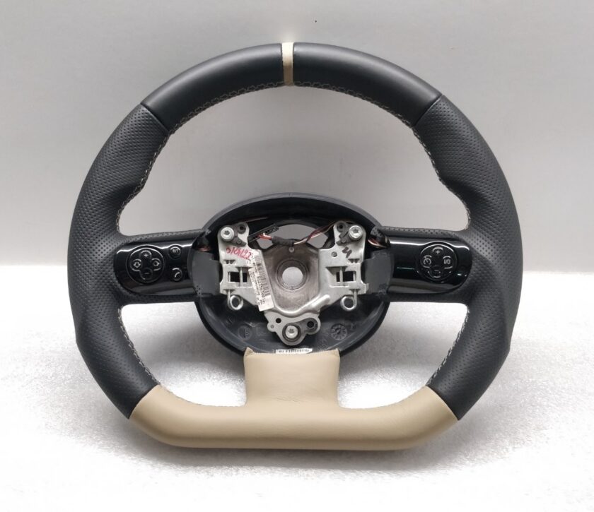 Mini R50 R52 R53 steering wheel Custom New Lather Beige Flat