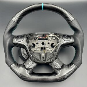 Transit Custom Carbon Steering wheel Sport, Flat Turquoise