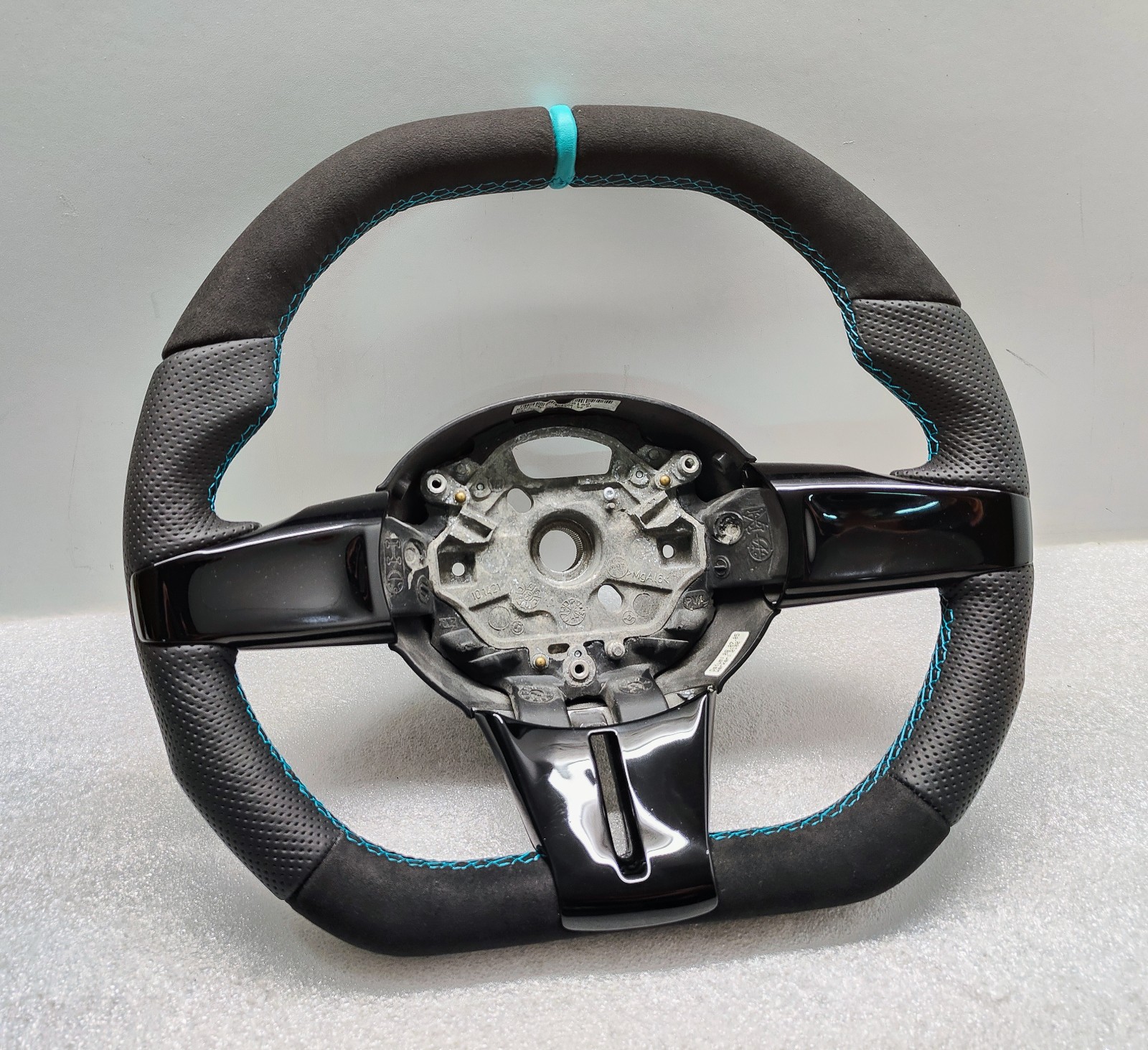 BMW Z4 Steering Wheel 6758158 Custom Flat Top E85 E86 turquoise