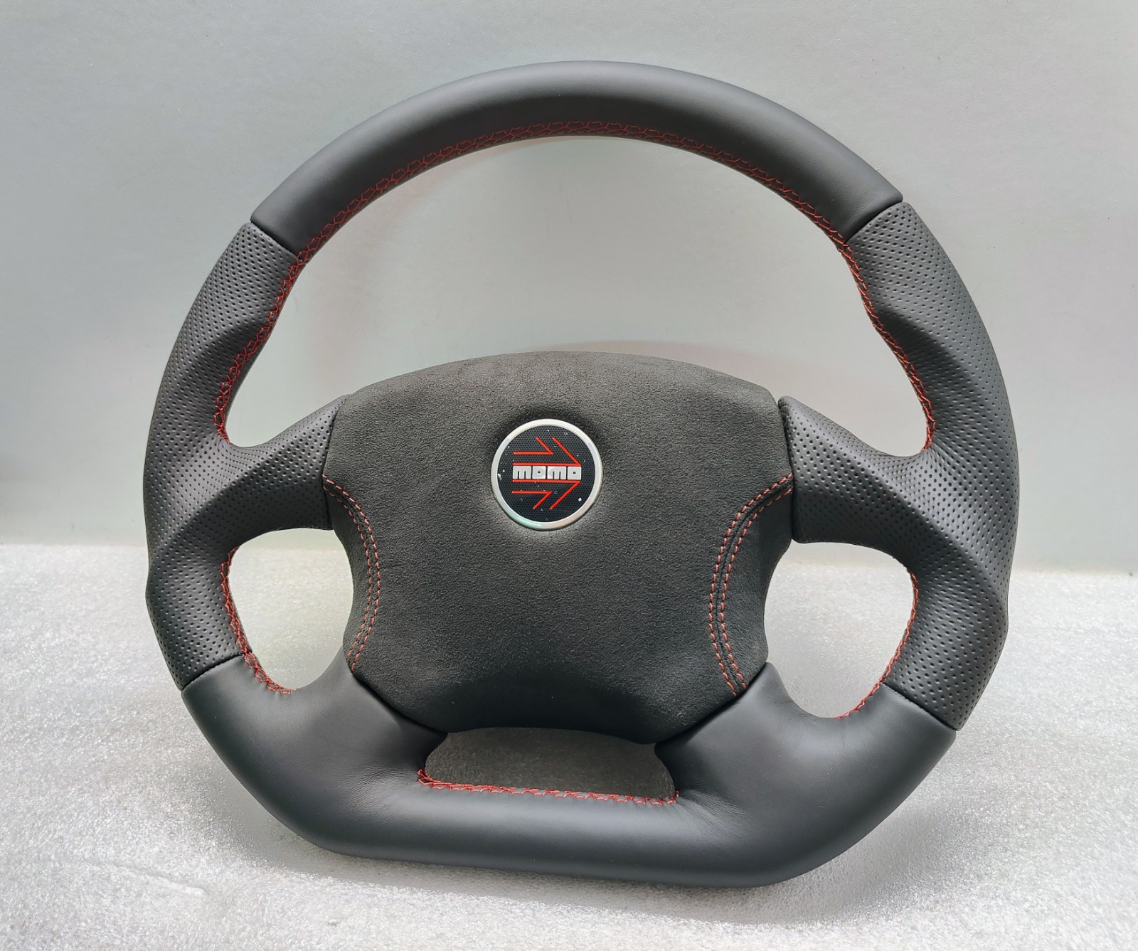 Subaru Impreza WRX custom steering wheel Flat Red New Leather Momo